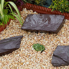 Plum Slate Rockery Detail